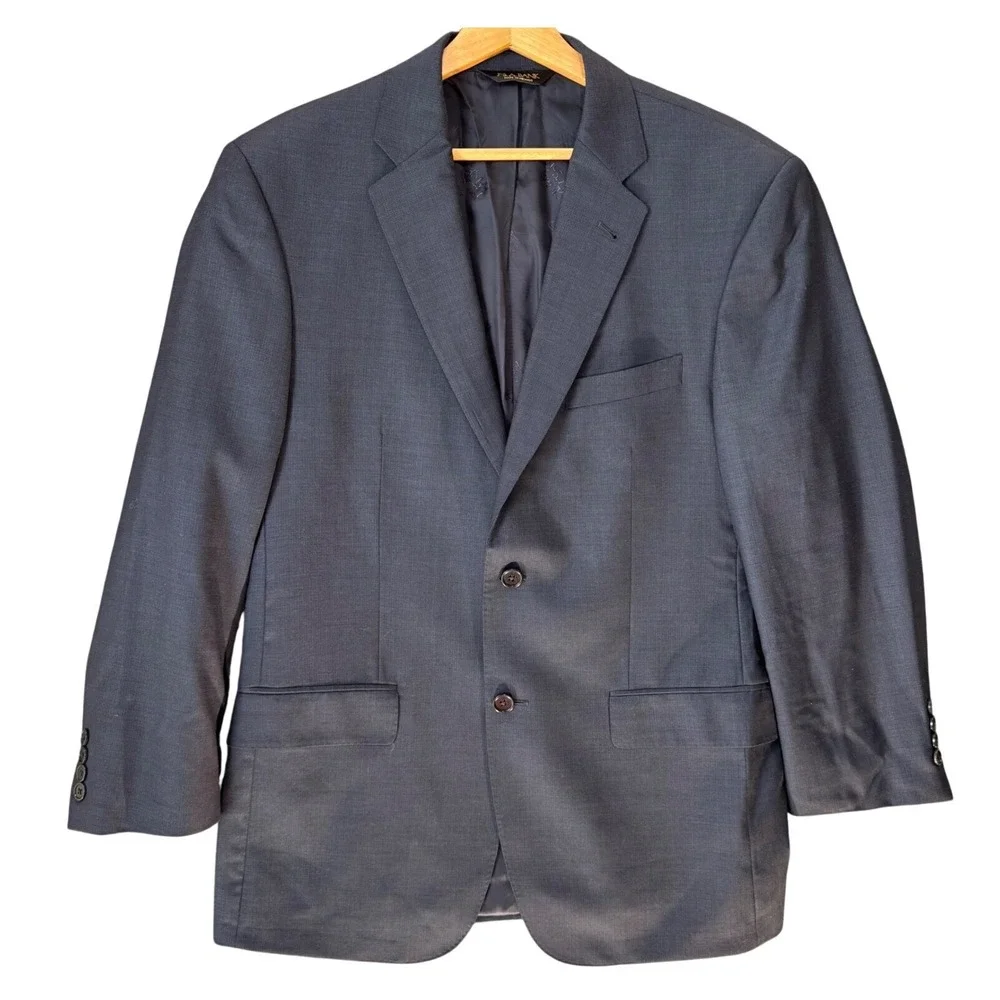 Jos. A. Bank Signature Gold Wool Blazer Two Button Gray Mens Size 40R‎
